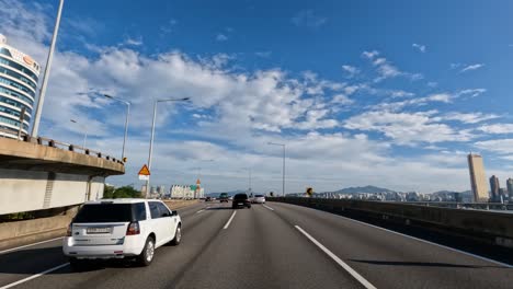 Autofahrt-In-Seoul-Im-Sommer