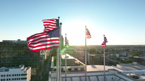 American-flags-wave-in-breeze