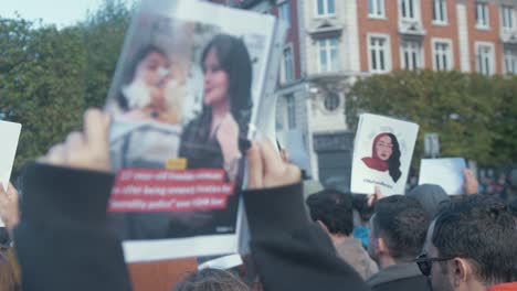 Protesters-commemorating-Mahsa-Amini-at-Anti-Iranian-regime-protest-Dublin