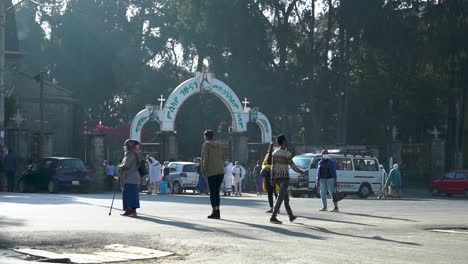 Tomas-De-La-Calle-De-Addis-Abeba,-Etiopía