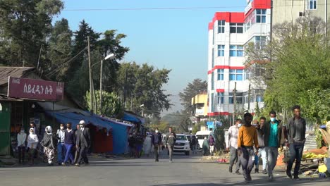 Tomas-De-La-Calle-De-Addis-Abeba,-Etiopía