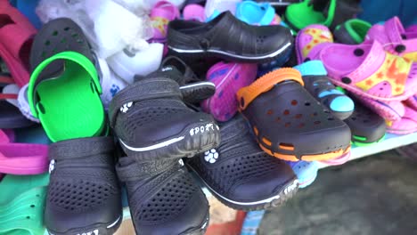 Shoe-Market-in-the-outskirts-of-Addis-Ababa,-Ethiopia