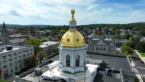 Luftbahn-Von-Concord-New-Hampshire-State-House,-Capitol-Building