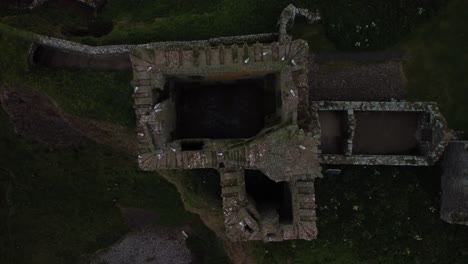 Castillo-Dunnottar-En-Aberdeen-Capturado-Desde-Arriba