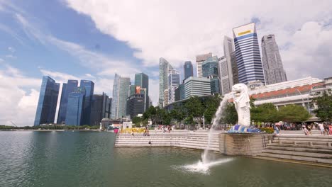 Herrliches-Panoramabild-Der-Melion-Park-Ikone-Von-Singapur