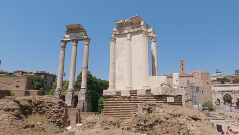 View-Of-Temple-Of-Vesta-Located-At-The-Roman-Forum-In-Rome