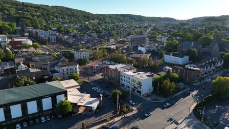 Aerial-establishing-shot-of-Bethlehem-PA