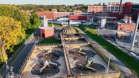 Abwasser-Kläranlage-Am-Standort-Der-Fabrik-In-Den-Usa