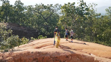 Happy-family-enjoying-a-day-out-in-nature-during-pandemic