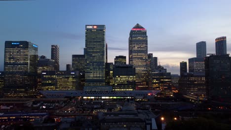 Aerial-shot-Canary-Wharf-at-night