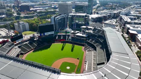 Aerial-view-of-Truist-Park-from-behind-home-plate