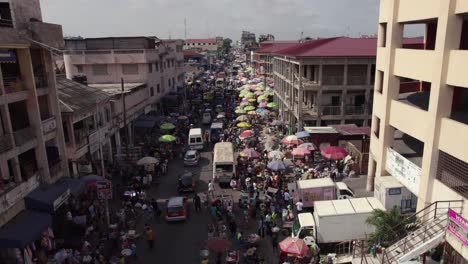 Antena-De-Accra-Ghana-Makola-Centro-De-La-Ciudad-De-Negocios