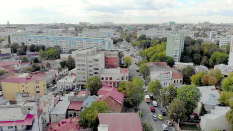 Residential-area-aerial-view,-Bucharest-Romania