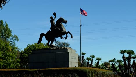 Andrew-Jackson-Square-Estatua-Nueva-Orleans-Día-Del-Barrio-Francés