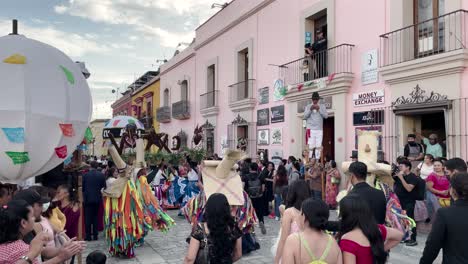 slow-motion-shot-of-a-wedding-celebration-with-the-traditional-costumes-of-the-city-of-Oaxaca-in-mexico