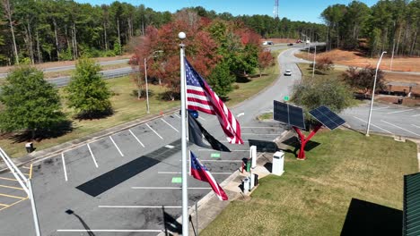 Flags-of-State-of-Georgia-and-USA