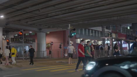 Urban-road-scenes-of-night-at-a-red-light-in-Victoria