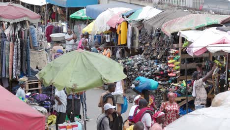 Ghana-Downtown-Local-Market-for-Imported-Second-Hand-Clothes-and-Shoes