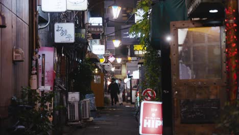 Callejón-Para-Beber,-Golden-Gai-En-Shinjuku-Por-La-Noche