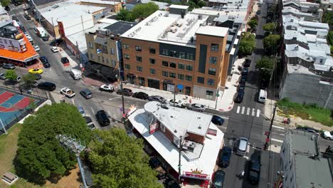 Flyover-shot-of-Pats-Steaks-on-Passyunk-Ave-in-South-Philadelphia