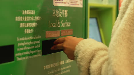 Green-letter-boxes-in-the-street