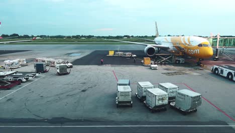 Lapso-De-Tiempo-De-Los-Aviones-En-El-Aeropuerto-O&#39;hare-En-La-Ciudad-De-Kl