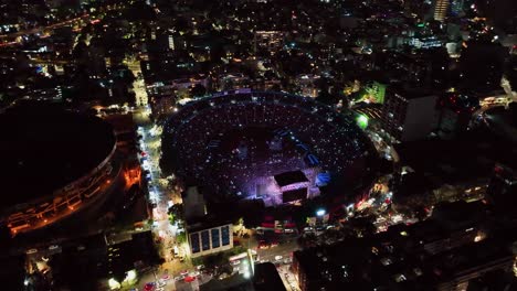 Concierto-De-Rock-En-El-Estadio-Ciudad-De-Los-Deportes-En-La-Ciudad-De-México---Vista-Aérea