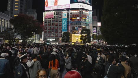 Geschäftigste-Nacht-In-Shibuya,-Halloween-straßenfest-In-Tokio