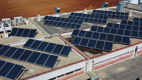 Aerial-View-of-Solar-Panels-Array-on-Top-of-Shopping-Mall-in-Puente-Genil,-Spain