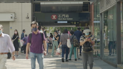 Überfüllter-Busbahnhof-In-Statischer-Aufnahme-Der-Modernen-Asiatischen-Metropole