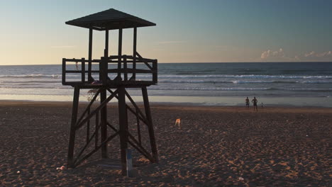 Lifeguard-beach-hut-in-Ain-Diab-Beach-In-Casablanca-Morocco