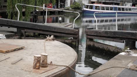 Transport-narrowboat-prow-in-lock-chamber