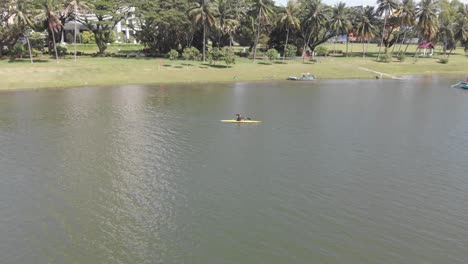 4K-Cinematic-shot-of-Kayaking-and-cycling-by-the-river