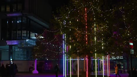 Ifo-Bei-Nacht,-Neben-Dem-Kommenden-Google-Hq-In-London,-Großbritannien