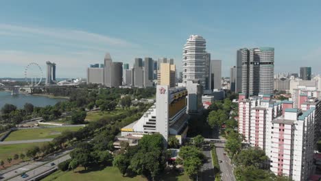 4k-Drone-Singapur-Golden-Mile-Complejo-Paso-Elevado-Agradable