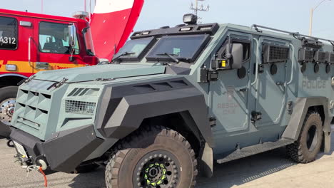 An-armored-vehicle-passes-by-en-route-to-the-funeral-ceremony-of-Police-Officer-Andrew-Hong-of-the-Toronto-Police-Services