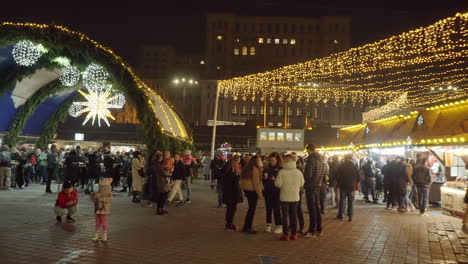 Bucharest-Christmas-Market,-Ferris-wheel-and-illumination,-Bucharest-,Romania