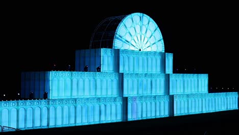 Illuminated-exhibit-at-Lightopia-in-Crystal-Palace-park,-London