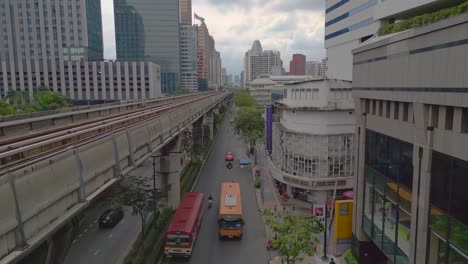 Buses-on-the-road-suburban-train-passes