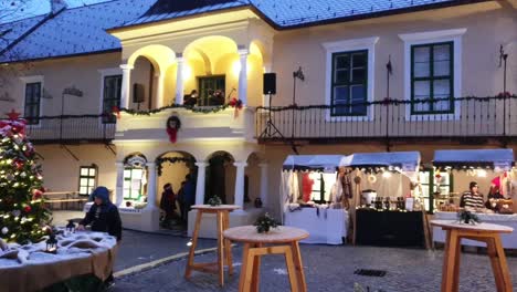 Mercado-De-Navidad-En-La-Plaza-Del-Casco-Antiguo-Con-El-árbol-De-Navidad-De-La-Ciudad