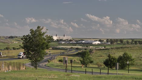 Transportation-time-lapse-of-highway-traffic-in-Villiers,-South-Africa