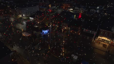 Holiday-Christmas-party-outside-at-town-square-in-USA