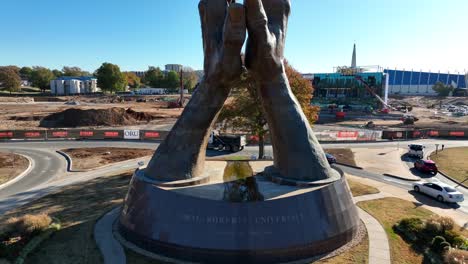 Praying-Healing-Hands-monument-at-Oral-Roberts-University