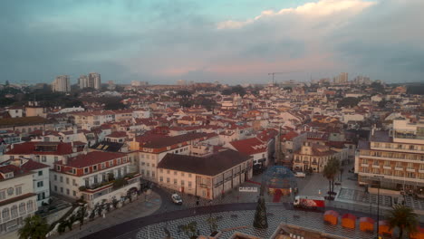 Panorama-Luftaufnahme-Cascais-Portugal-Sonnenaufgang