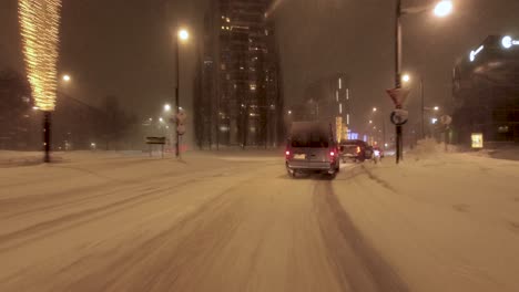 POV-shot-traveling-through-downtown-Helsinki-during-the-Christmas-period