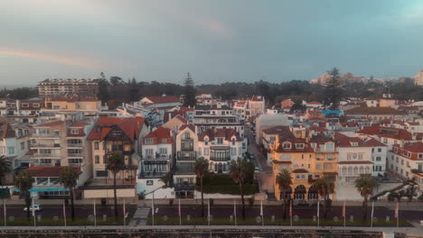 Panorama-Luftaufnahme-Cascais-Portugal-Sonnenaufgang