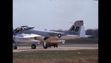 Bomber-plane-at-the-parking-lot-with-the-engine-running-preparing-to-take-off