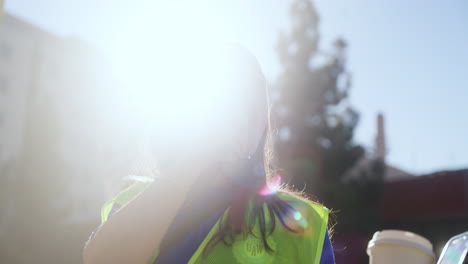 A-Young-Woman-Speaks-into-a-Megaphone-at-the-UC-Academic-Worker's-Strike-Picket-Line-in-UCLA