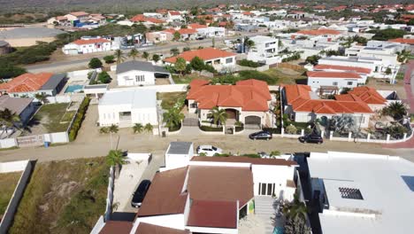 AERIAL:-Drone-shot-of-luxury-homes-in-Aruba