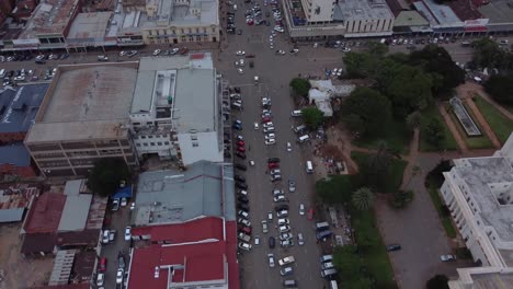 Drove-video-of-Jason-Moyo-Street-in-Bulawayo,-Zimbabwe